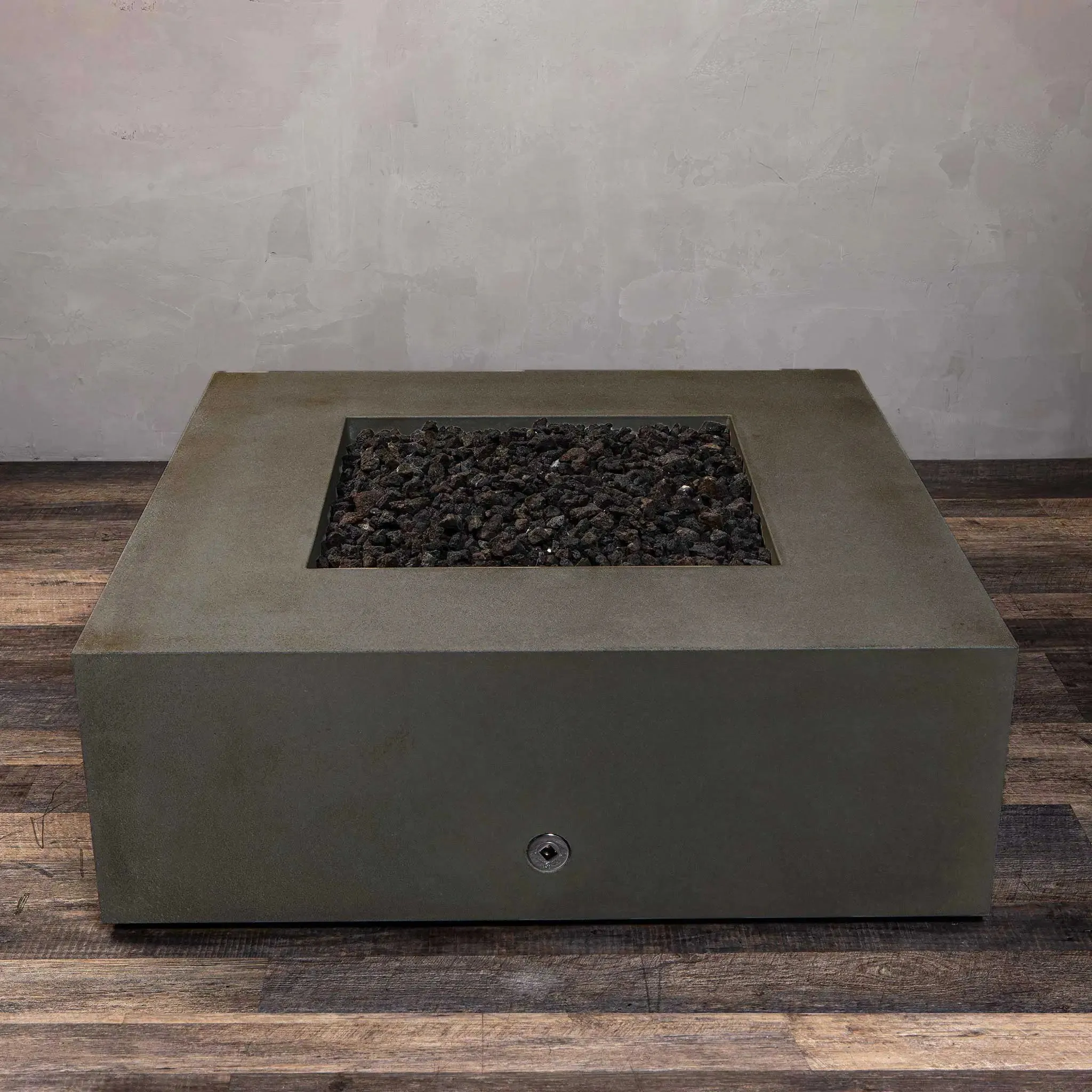 Gravity 45" W Brown Square Concrete CSA Electronic Ignition High/Low Propane Gas Fire Pit - SD-FP-GRAV-454516-BRN-ELECCSAHL-LP by Starfire Designs