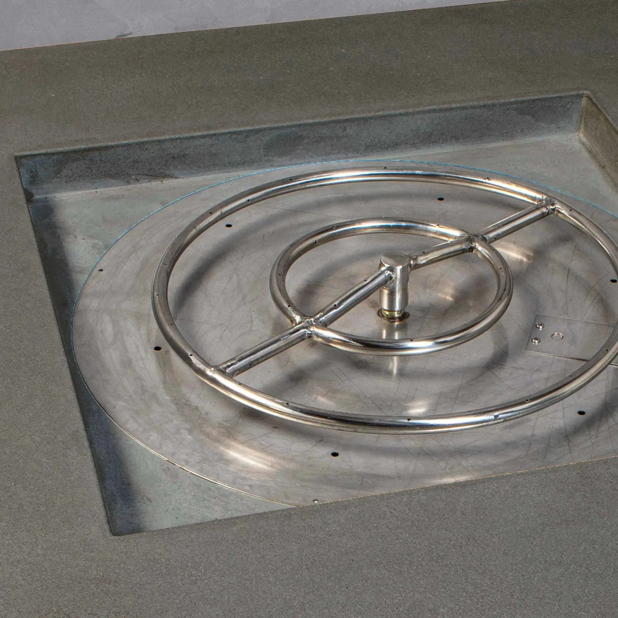 Gravity 45" W Brown Square Concrete CSA Electronic Ignition High/Low Propane Gas Fire Pit - SD-FP-GRAV-454516-BRN-ELECCSAHL-LP by Starfire Designs
