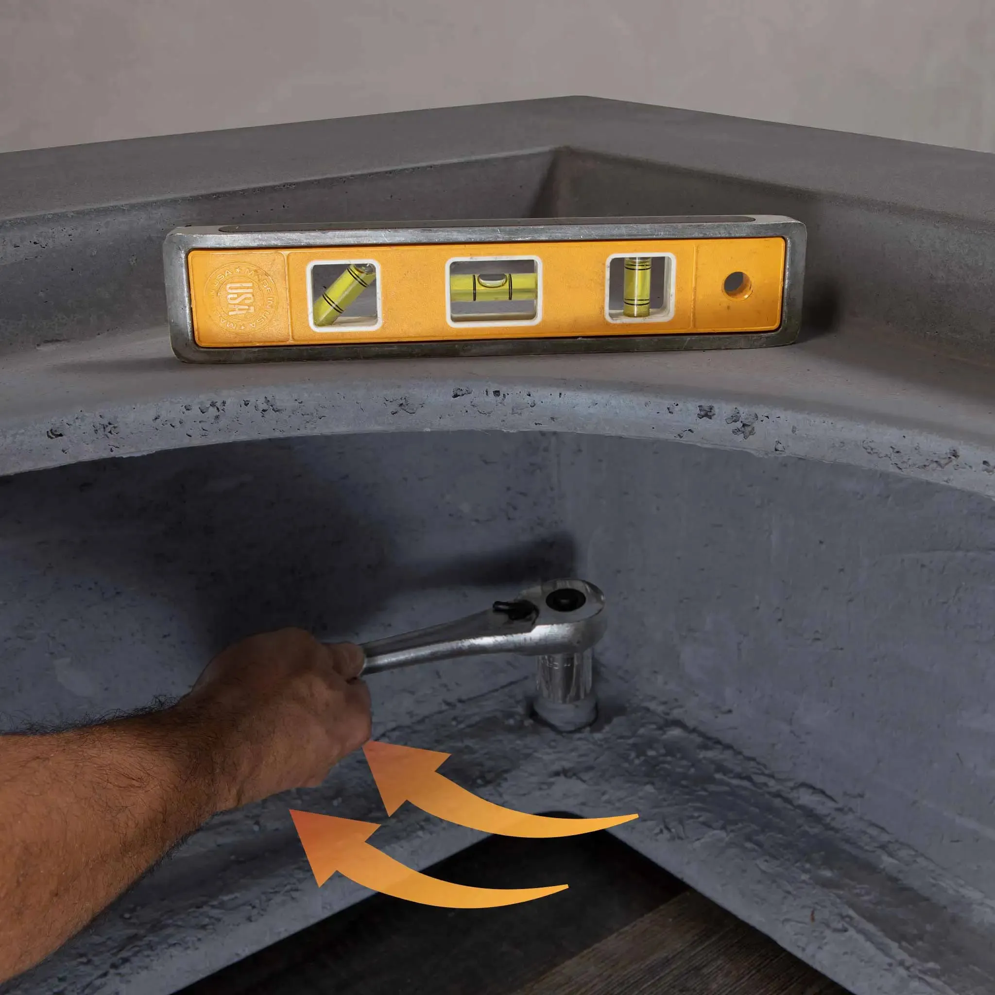 Gravity 45" W Graphite Square Concrete Match Lit Natural Gas Fire Pit - SD-FP-GRAV-454516-GRPH-ML by Starfire Designs