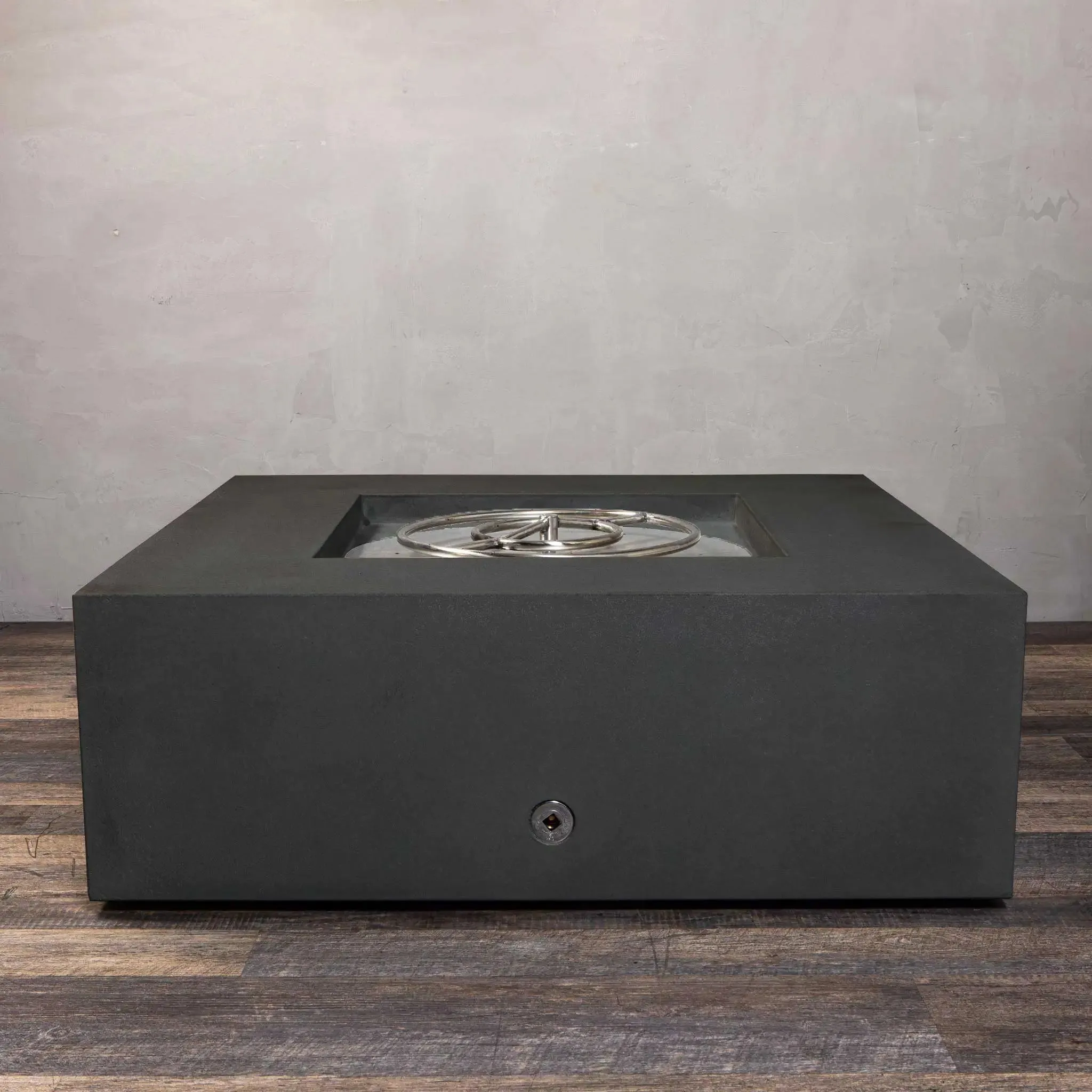 Gravity 45" W Graphite Square Concrete Match Lit Natural Gas Fire Pit - SD-FP-GRAV-454516-GRPH-ML by Starfire Designs