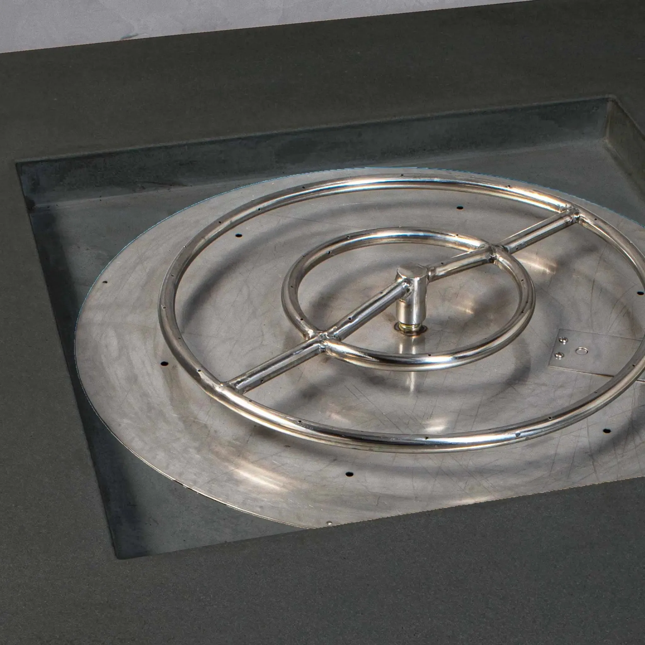Gravity 45" W Graphite Square Concrete Match Lit Natural Gas Fire Pit - SD-FP-GRAV-454516-GRPH-ML by Starfire Designs