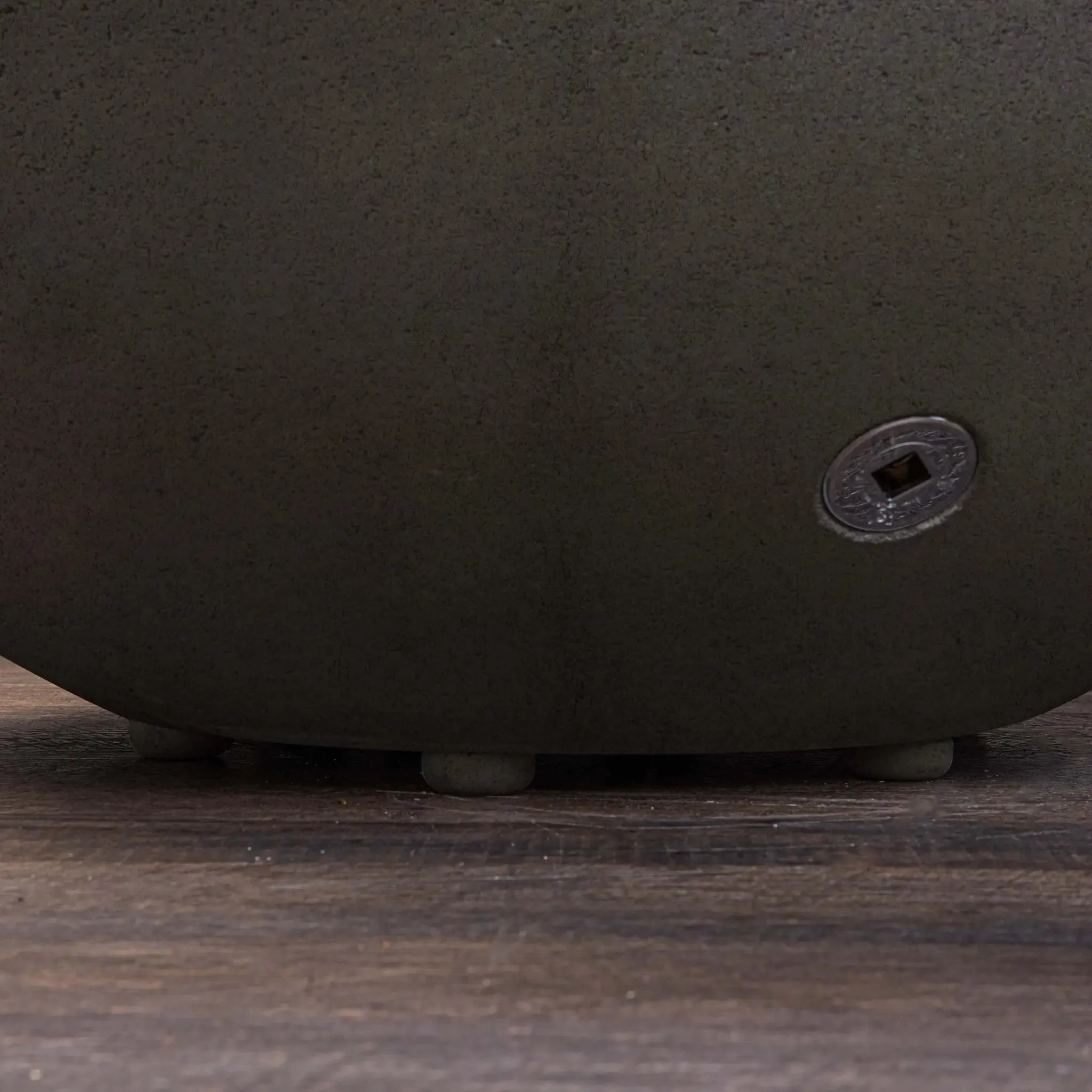 Gravity - Rustic 36" W Brown Round Concrete CSA Electronic Ignition On/Off Propane Gas Fire Pit - SD-FP-TRAV-3616-BRN-ELECCSAOO-LP by Starfire Designs
