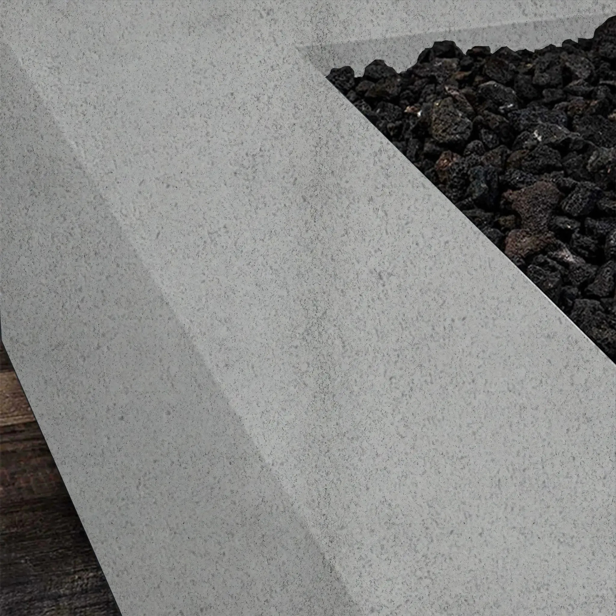 Gravity - Rustic 36" W White Square Concrete PowerGlow Electronic Ignition Natural Gas Fire Pit - SD-FP-TRAV-363616-WHT-POWERGLOW-NG by Starfire Designs