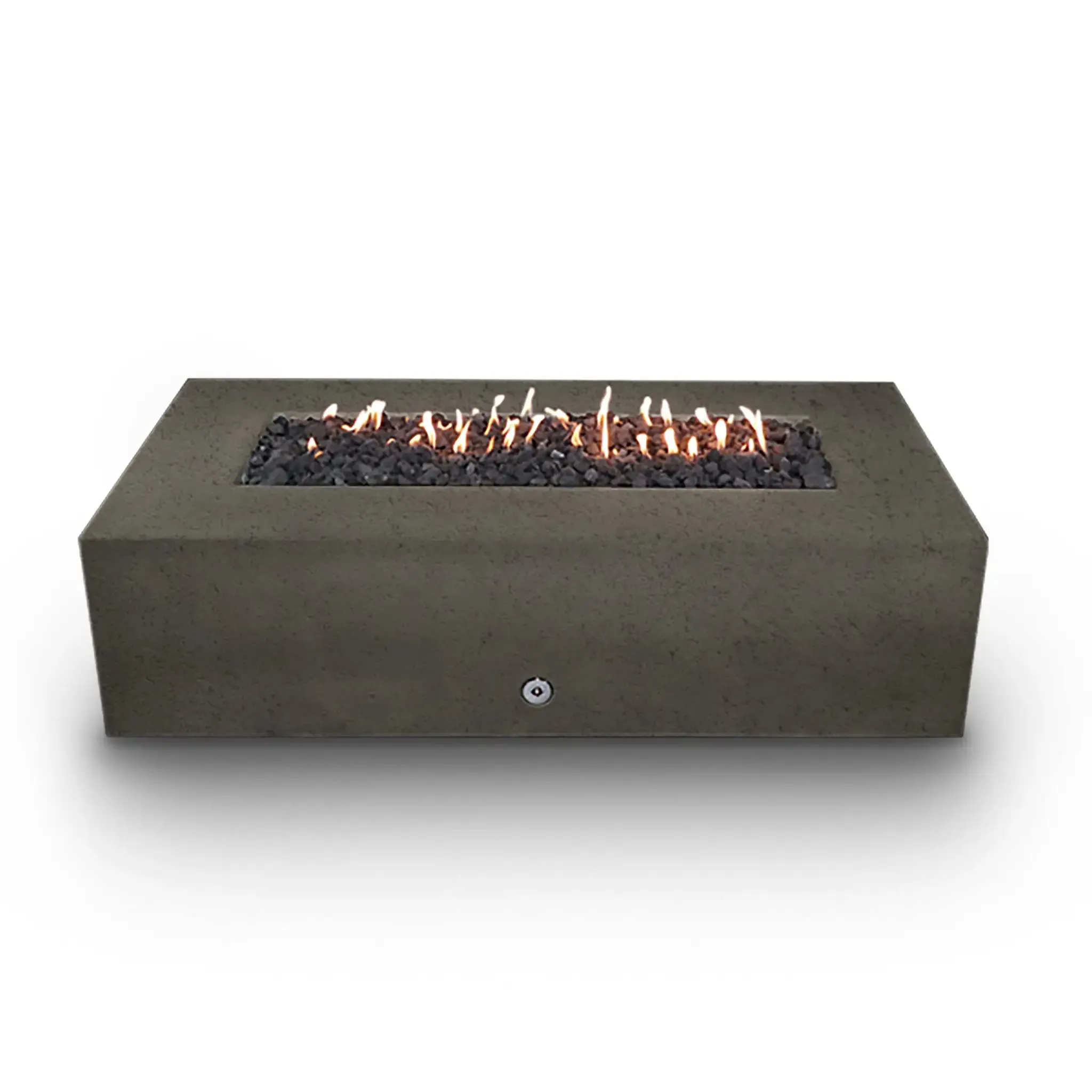 Gravity - Rustic 60" W x 32" L Brown Rectangle Concrete PowerGlow Electronic Ignition Natural Gas Fire Pit - SD-FP-TRAV-603216-BRN-POWERGLOW-NG by Starfire Designs