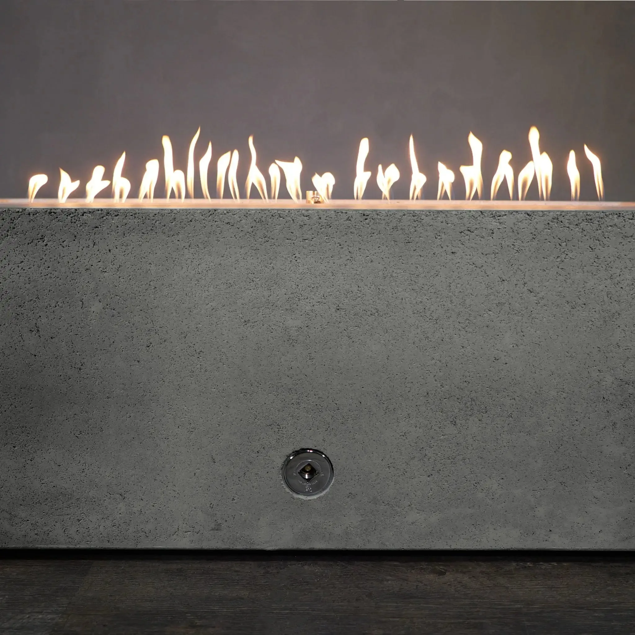 Gravity - Rustic 60" W x 32" L Natural Gray Rectangle Concrete CSA Electronic Ignition On/Off Propane Gas Fire Pit - SD-FP-TRAV-603216-NATG-ELECCSAOO-LP by Starfire Designs