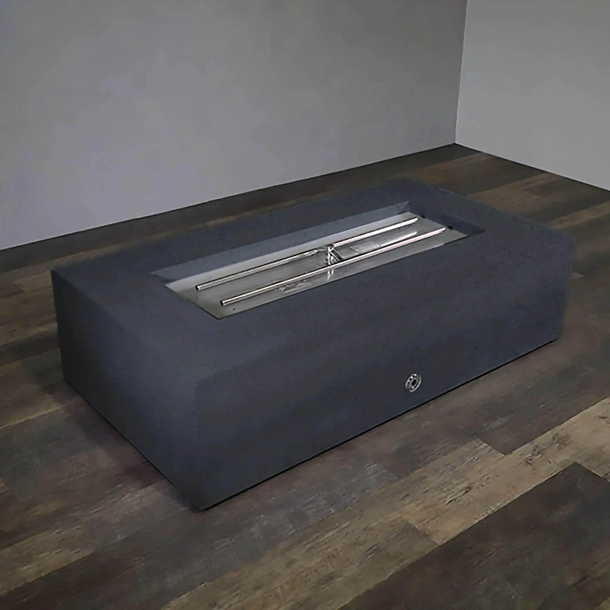 Gravity - Rustic 72" W x 38" L Graphite Rectangle Concrete PowerGlow Electronic Ignition Natural Gas Fire Pit - SD-FP-TRAV-723816-GRPH-POWERGLOW-NG by Starfire Designs
