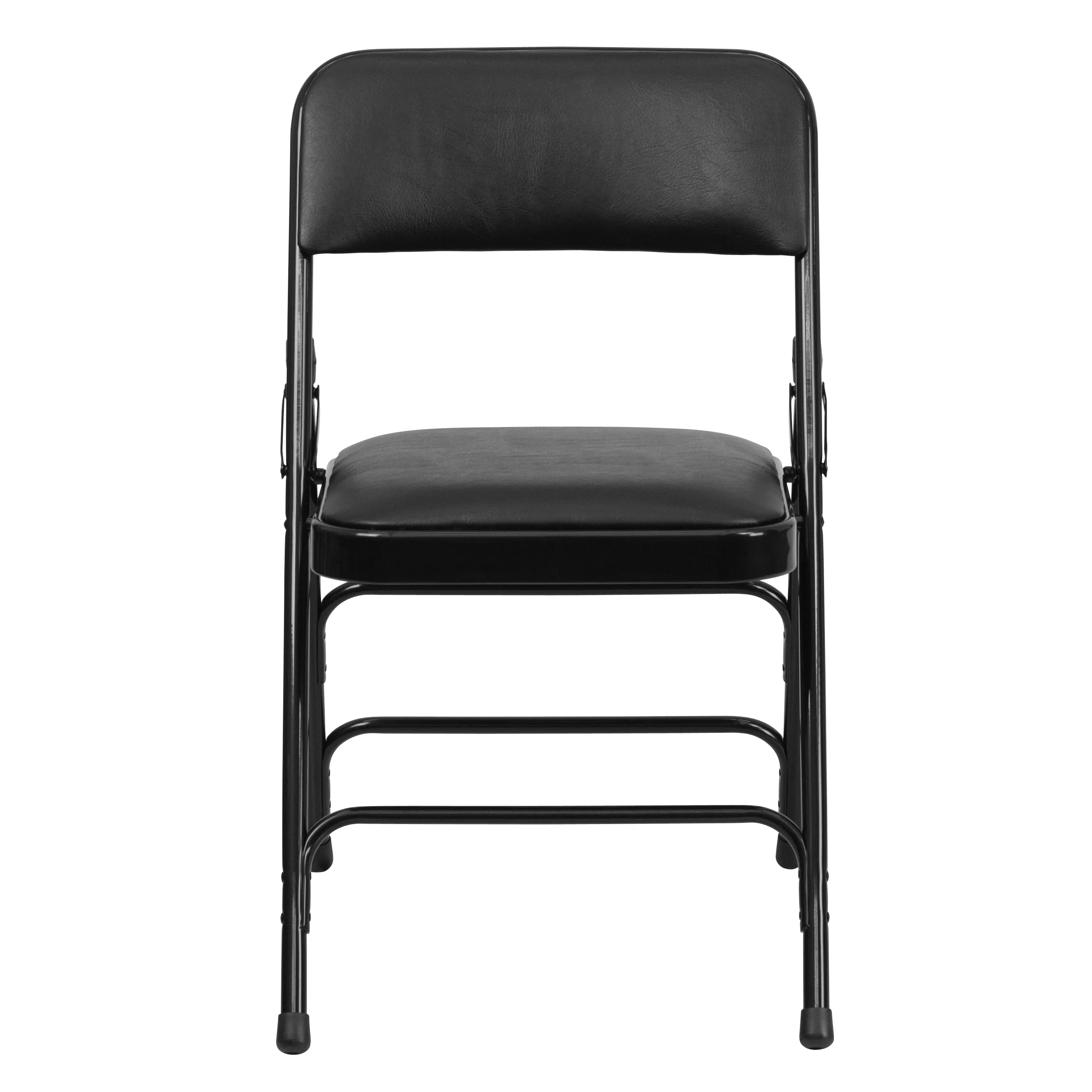 HERCULES Series Metal Folding Chairs with Padded Seats | Set of 2 Black Metal Folding Chairs