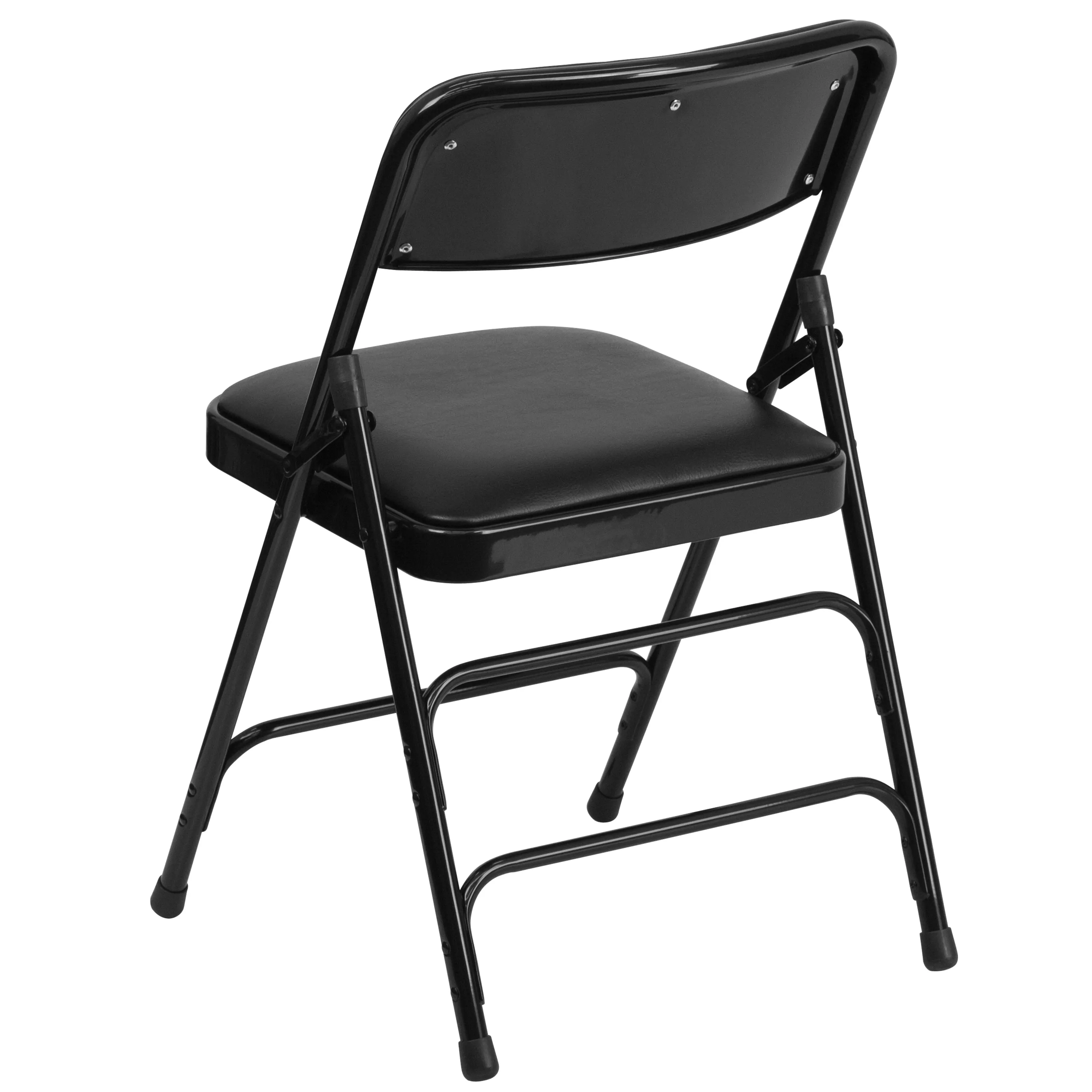 HERCULES Series Metal Folding Chairs with Padded Seats | Set of 2 Black Metal Folding Chairs