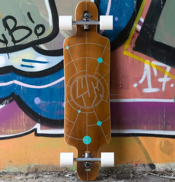 Lush Longboards Freebyrd Lo-Pro Woodgrain Drop-through Longboard