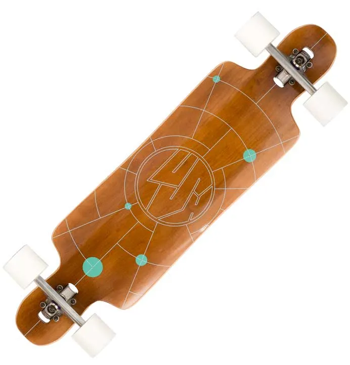 Lush Longboards Freebyrd Lo-Pro Woodgrain Drop-through Longboard