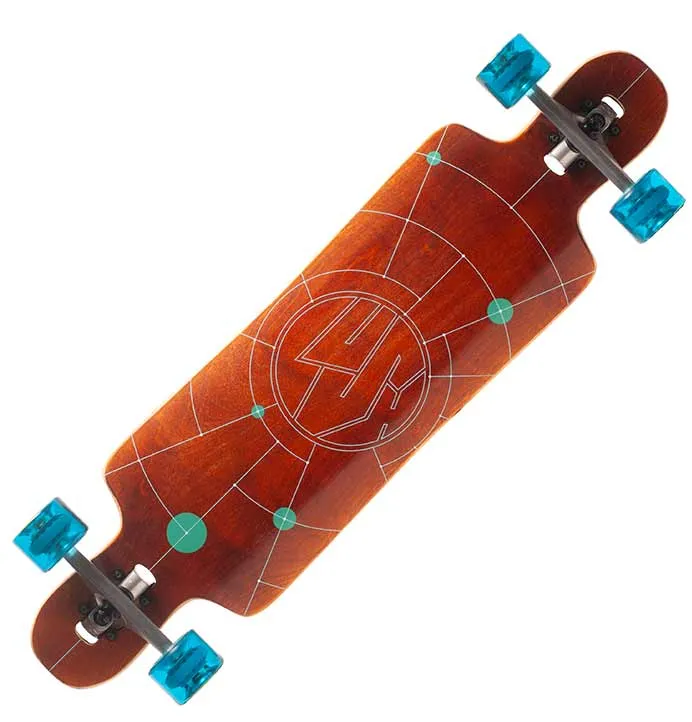 Lush Longboards Freebyrd Lo-Pro Woodgrain Drop-through Longboard
