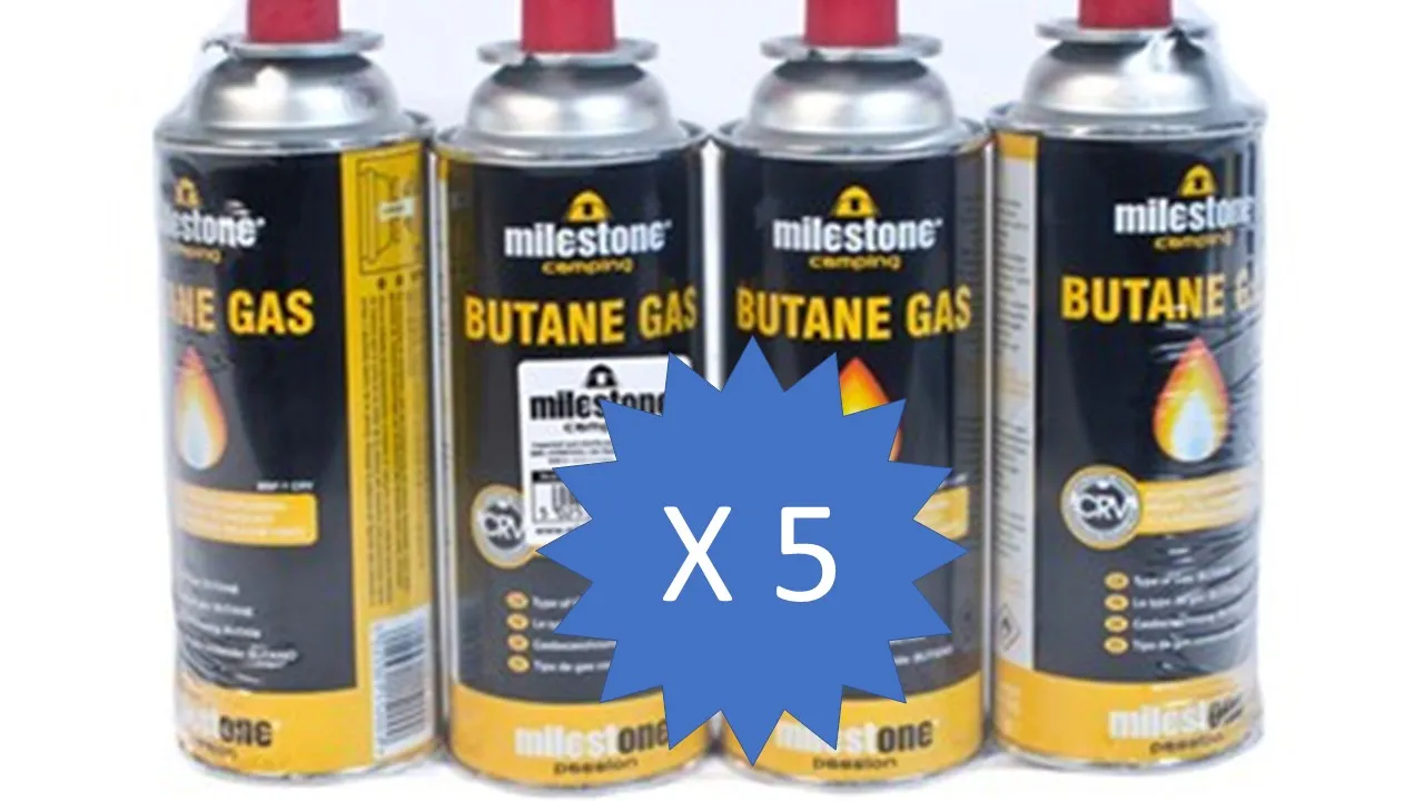Milestone - 5 Packs of 4 Gas Canisters - 220g