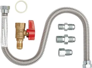 Mr. Heater F271239 Gas Hookup Kit, 1-Stop, Universal, Brass/Stainless Steel :CD: QUANTITY: 1