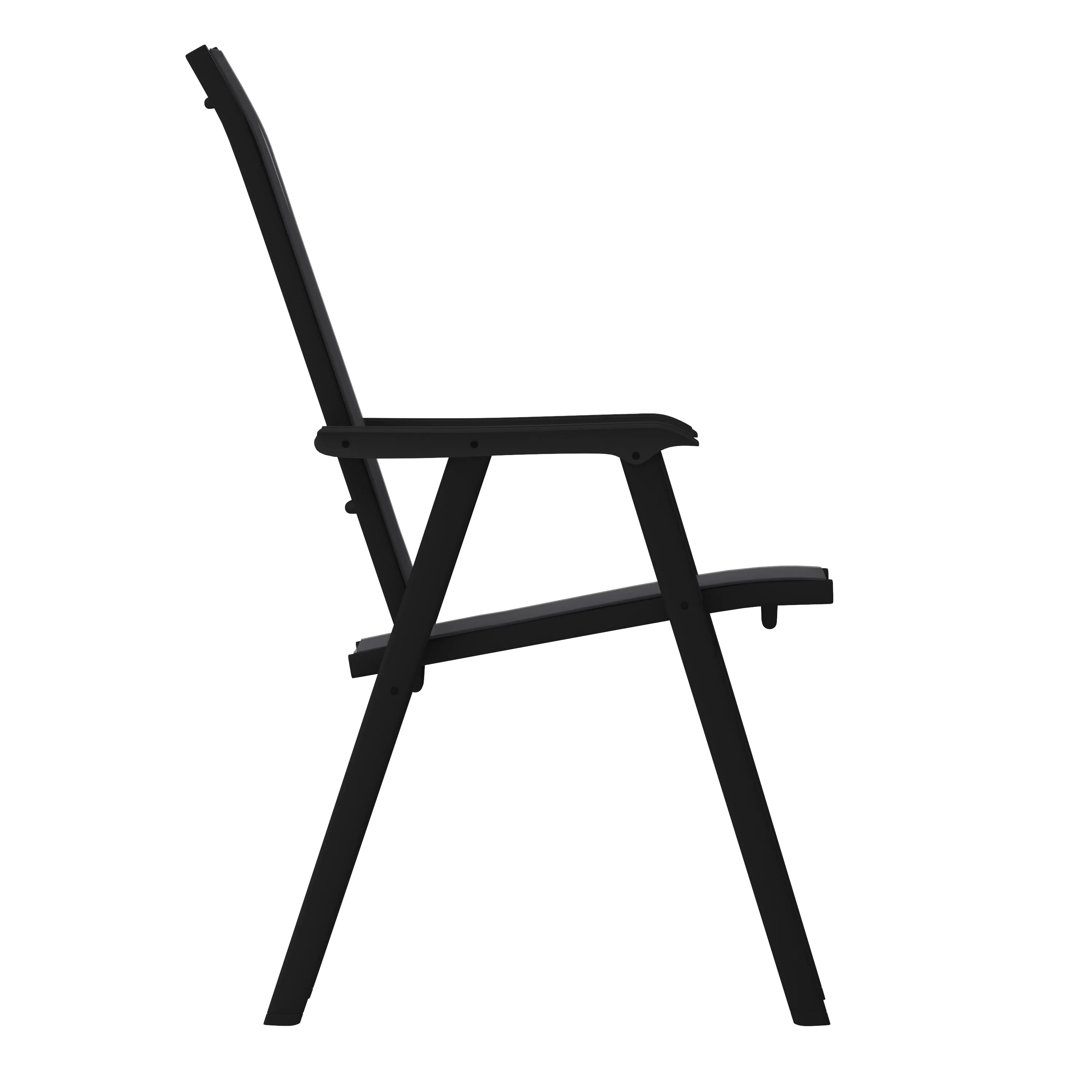 Paladin Black Outdoor Folding Patio Sling Chair