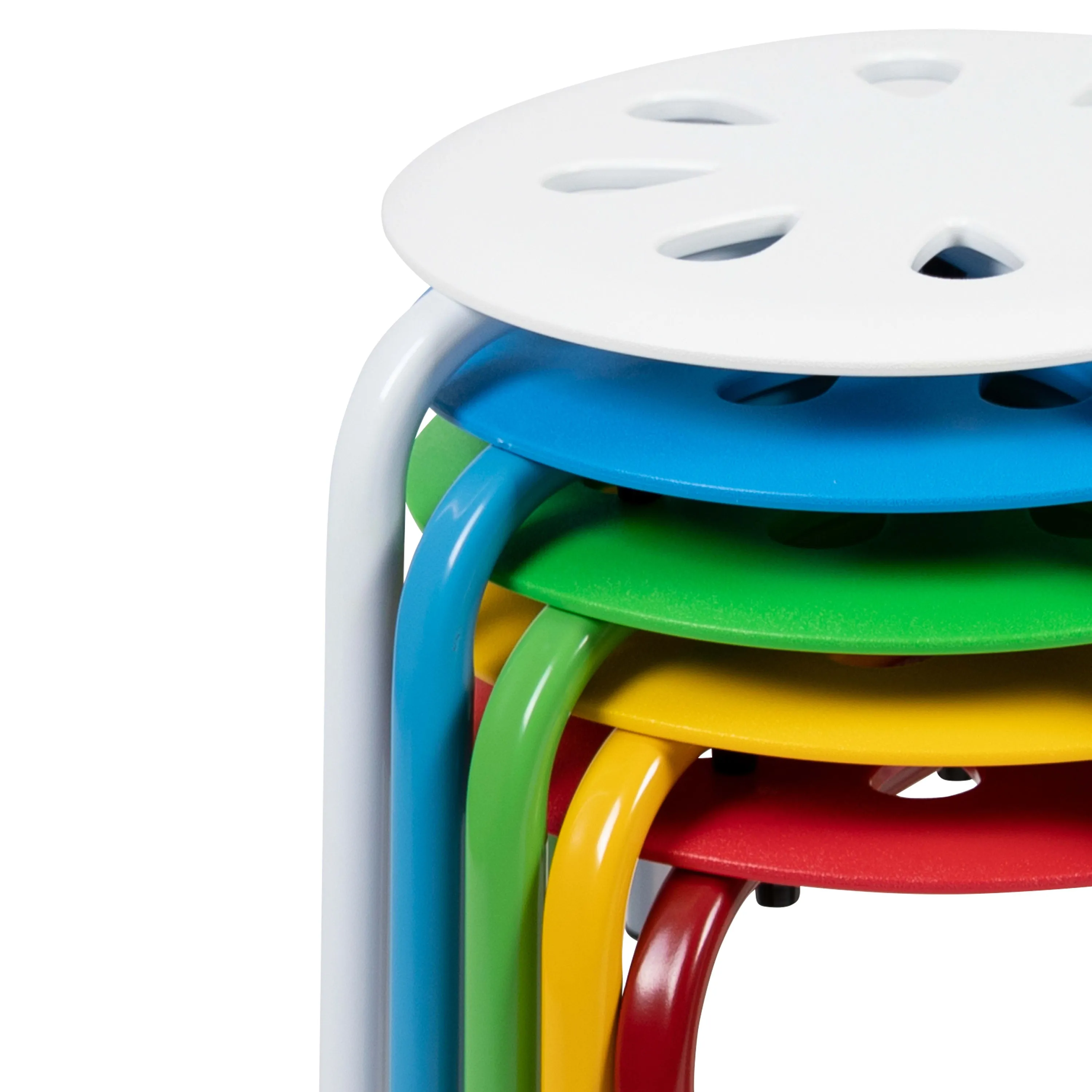 Plastic Nesting Stack Stools, 17.5"Height (5 Pack)