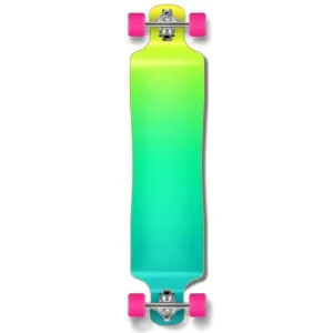 Punked Lowrider Double Drop Gradient Green 40" Longboard