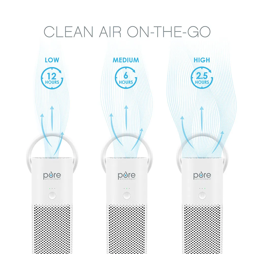 PureZone™ Mini Portable Air Purifier & Replacement Filters Bundle