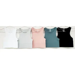 Ribbed Sports Crop Tank