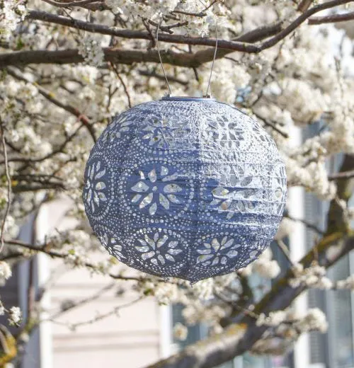 Soji Stella Metallic Blue Boho Globe