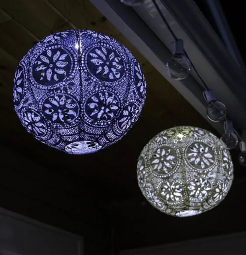 Soji Stella Metallic Blue Boho Globe