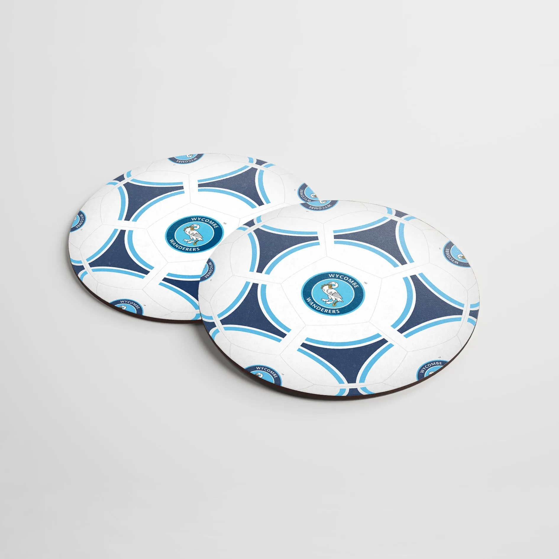 Wycombe Wanderers Retro Football Coaster Set